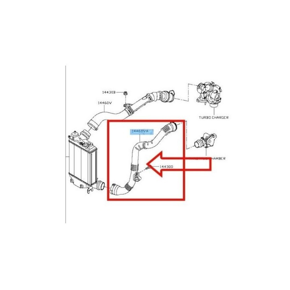 TUBO INTERCOOLER QASHQAI 1.5 DCI J11 144608957R