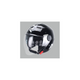 CASCO MOTO SCOOTER AL DESIGN NERO SCRITTA BIANCA D/V