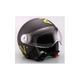 CASCO MOTO SCOOTER AL DESIGN NERO SCRITTA GIALLA