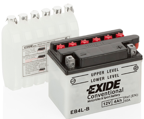 BATTERIA MOTO SCOOTER EXIDE EB4L-B